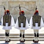 Evzones, Presidential Guard, guarding the Tomb of the Unknown Soldier in Athens, Attica, Greece